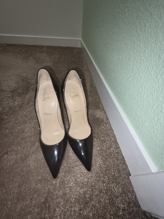 Christian Louboutin Shoes - Christian Louboutin Black Patent Pointed-Toe Pumps
